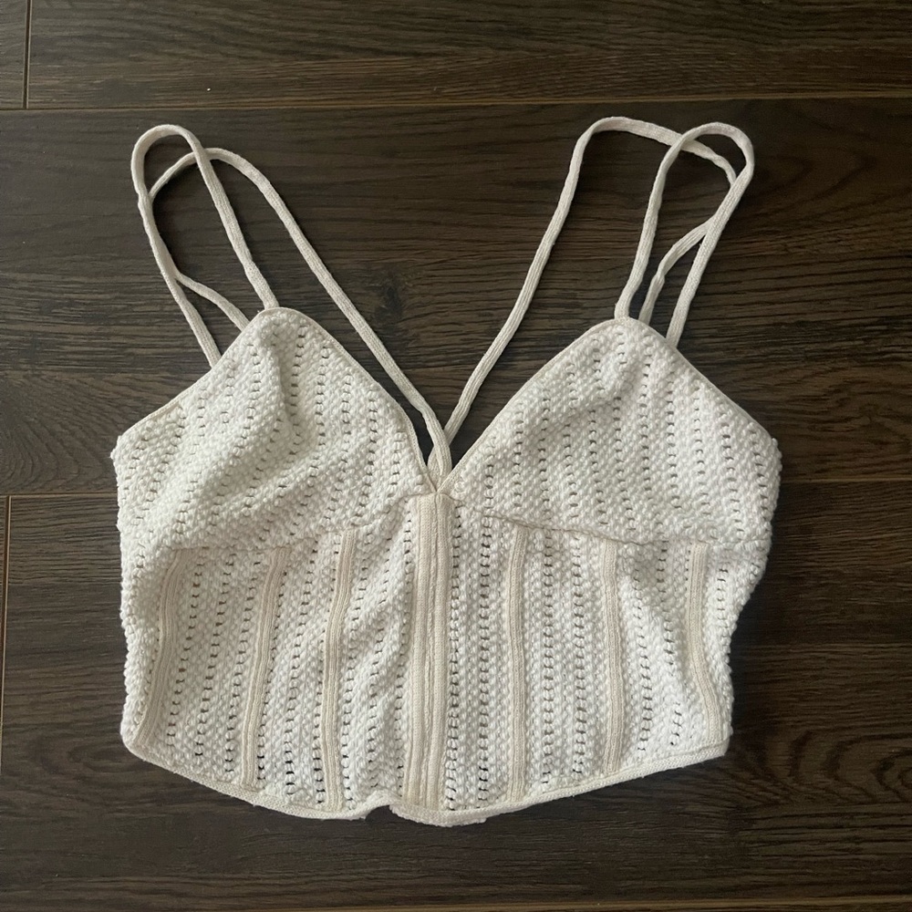 Zara Cream Crochet Top